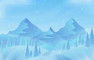 Winter Scenery Background vector