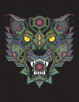 panther huichol mexico vector