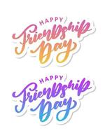 Happy Friendship Day greeting card. For poster, flyer, banner for website template, cards, posters, logo. Vector illustration.