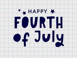 Fourth 4 of July stylish american independence day design Fourth of July vector