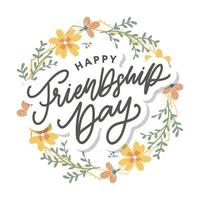 Happy Friendship Day greeting card. For poster, flyer, banner for website template, cards, posters, logo. Vector illustration.