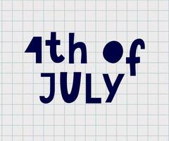 illustration of 4th of July Background with American flag vector
