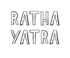 Vector isolated handwritten lettering Happy Vaisakha on white background. Vector calligraphy for greeting card, decoration and covering. Concept of Happy Vesak Day in Buddhism.