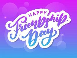 Happy Friendship Day greeting card. For poster, flyer, banner for website template, cards, posters, logo. Vector illustration.