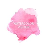 Abstract watercolor splash. Watercolor drop vector pink