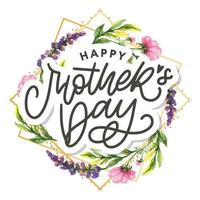 Elegant greeting card design with stylish text Mother s Day on colorful flowers decorated background. vector