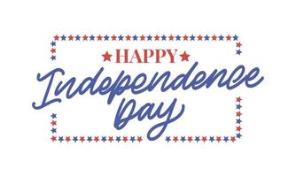 4th of july independence day lettering background vector