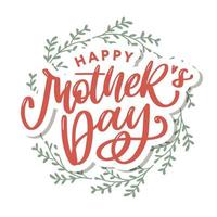 Elegant greeting card design with stylish text Mother s Day on colorful flowers decorated background. vector