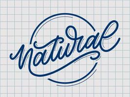 100 Natural Vector Lettering Stamp Illustration slogan calligraphy