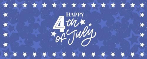 illustration of 4th of July Background with American flag vector