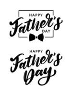 feliz Día del Padre. letras. texto de caligrafía de vacaciones vector