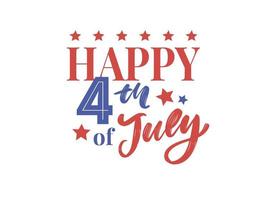 illustration of 4th of July Background with American flag vector