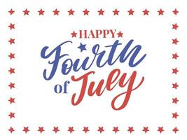 Fourth 4 of July stylish american independence day design Fourth of July vector