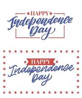 4th of july independence day lettering background vector