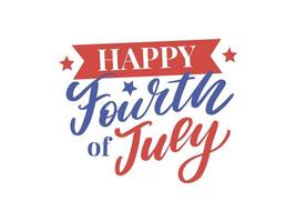 Fourth 4 of July stylish american independence day design Fourth of July vector