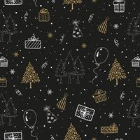 Hand drawn cute gift box seamless pattern for Christmas,New year,fabric,textile,print or wrapping paper vector