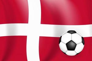 Concept Football game background Denmark with flag. Championship. Vector Illustration