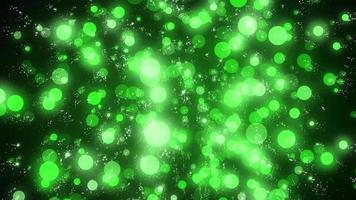 green light particle background loop animation video