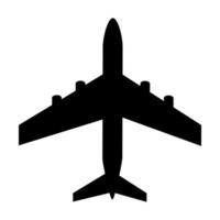 silueta de aviones en blanco y negro en el cielo, aislado. ilustración vectorial vector