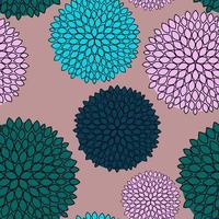 Simple colored Flower Icon, Seamless pattern. Vector Illustration