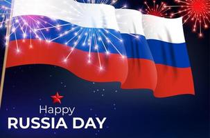 Fondo de vacaciones feliz día de Rusia. ilustración vectorial vector