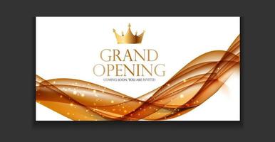 Grand Opening Luxury Invitation Banner Background. Vector Illustration