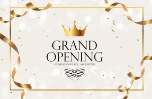 Grand Opening Luxury Invitation Banner Background. Vector Illustration