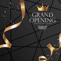 Grand Opening Luxury Invitation Banner Background. Vector Illustration