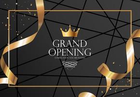 Grand Opening Luxury Invitation Banner Background. Vector Illustration