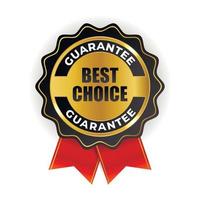 Best choice golden quality label sign. Vector illustration