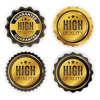 High quality golden label sign. Vector illustration