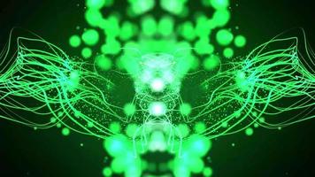 green line stroke particle background loop animation video