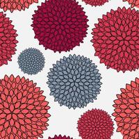 Abstract Flower Seamless Pattern Background. Vector Illustration