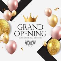 Grand Opening Luxury Invitation Banner Background. Vector Illustration