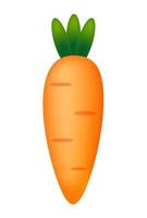 Abstract Carrot Icon Isolated on White Background. Vector Illustration