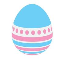 Painted easter egg simple icon. Vector Illustration