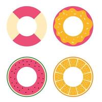 Circle for swimming simple icon set. Vector Illustration