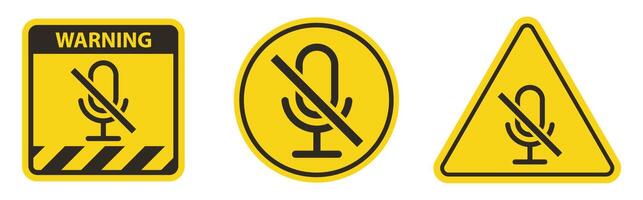 Do not record,Do not use Microphone icon,Speaker symbol vector