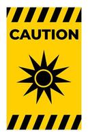 Beware Optical Radiation Symbol Isolate On White Background,Vector Illustration EPS.10 vector