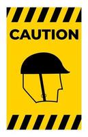 Symbol Wear Head Protection Sign Isolate On White Background,Vector Illustration EPS.10 vector