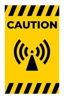 Beware Non-Ionizing Radiation Symbol sign Isolate On White Background,Vector Illustration vector