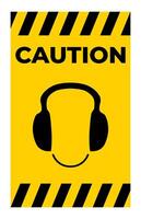 Symbol wear ear protection Sign Isolate On White Background,Vector Illustration EPS.10 vector