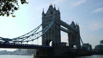 timelapse tower bridge i london, Storbritannien