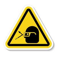 Caution Sign Wear Protective Equipment,With PPE Symbols vector