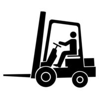 Forklift Point Left Symbol Sign Isolate On White Background,Vector Illustration vector