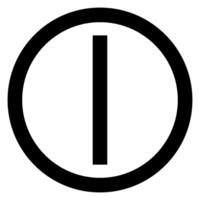 Caution On Off Push-Button Symbol Sign On White Background vector