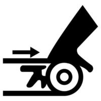 Beware Moving Machinery Symbol Sign Isolate On White Background,Vector Illustration vector