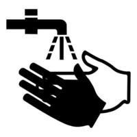 Caution Wash Your Hand Symbol Isolate On White Background vector