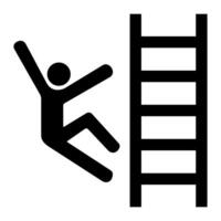 Caution Climb Hazard Symbol Sign Isolate On White Background vector