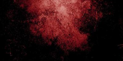 Red and black horror background. Dark grunge red texture concrete photo